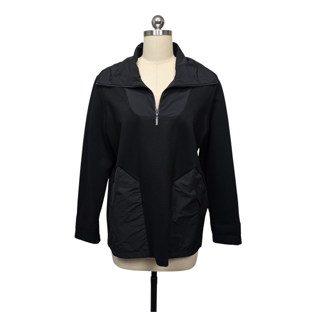 Joseph Ribkoff Black Quarter Zipโ Pullover Jacket Women's Size 8